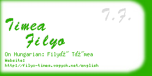 timea filyo business card